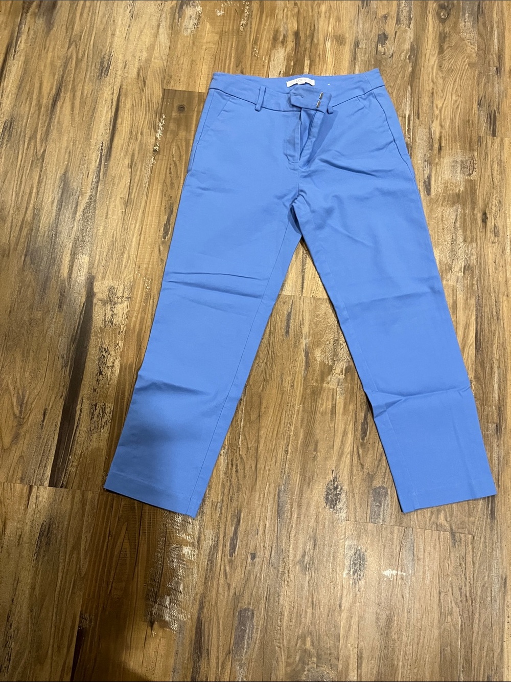 LOFT Cropped Straight Pants in Periwinkle Blue